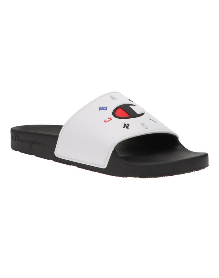 Champion Badslippers Heren - Wit/Zwart - Ipo ( 946185-MCI )